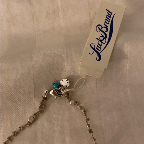 Blue Marble Leaf Chain Necklace - Picture 7 of 9